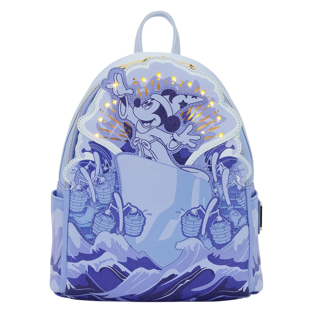 Loungefly Disney Fantasia Sorcerer Mickey Light-Up Mini Backpack - NWT